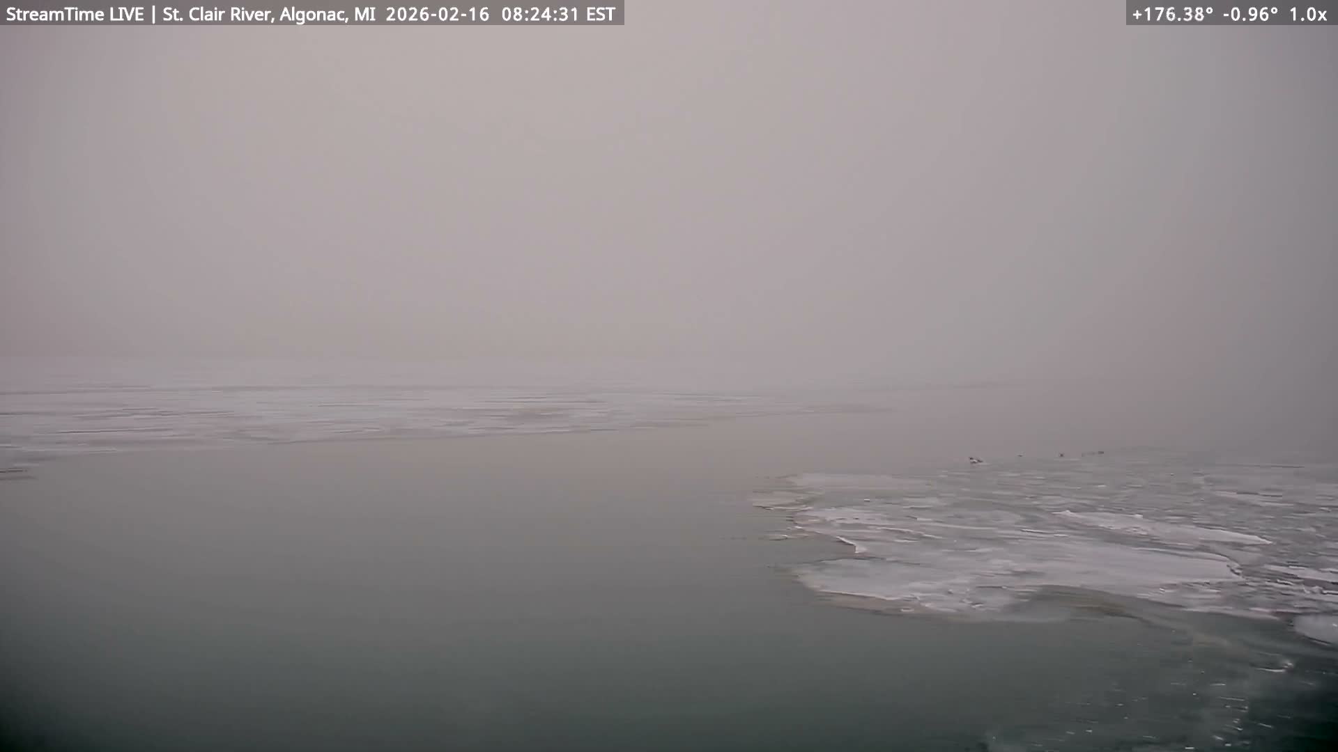 Algonac Village & St. Clair River & USA - Canada Border View Live Cam - Algonac, St. Clair, Michigan, USA