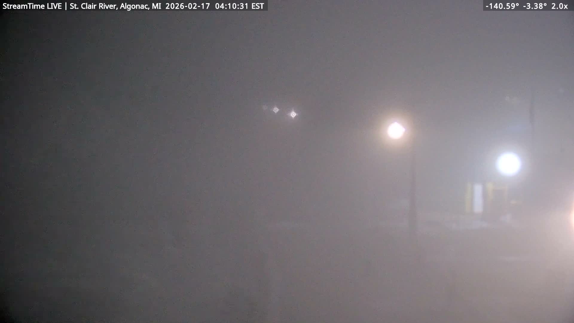 Algonac Village & St. Clair River & USA - Canada Border View Live Cam - Algonac, St. Clair, Michigan, USA
