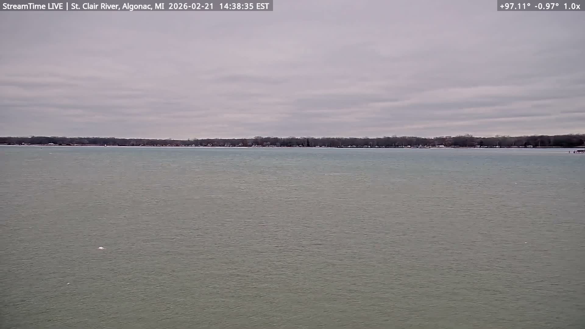 Algonac Village & St. Clair River & USA - Canada Border View Live Cam - Algonac, St. Clair, Michigan, USA