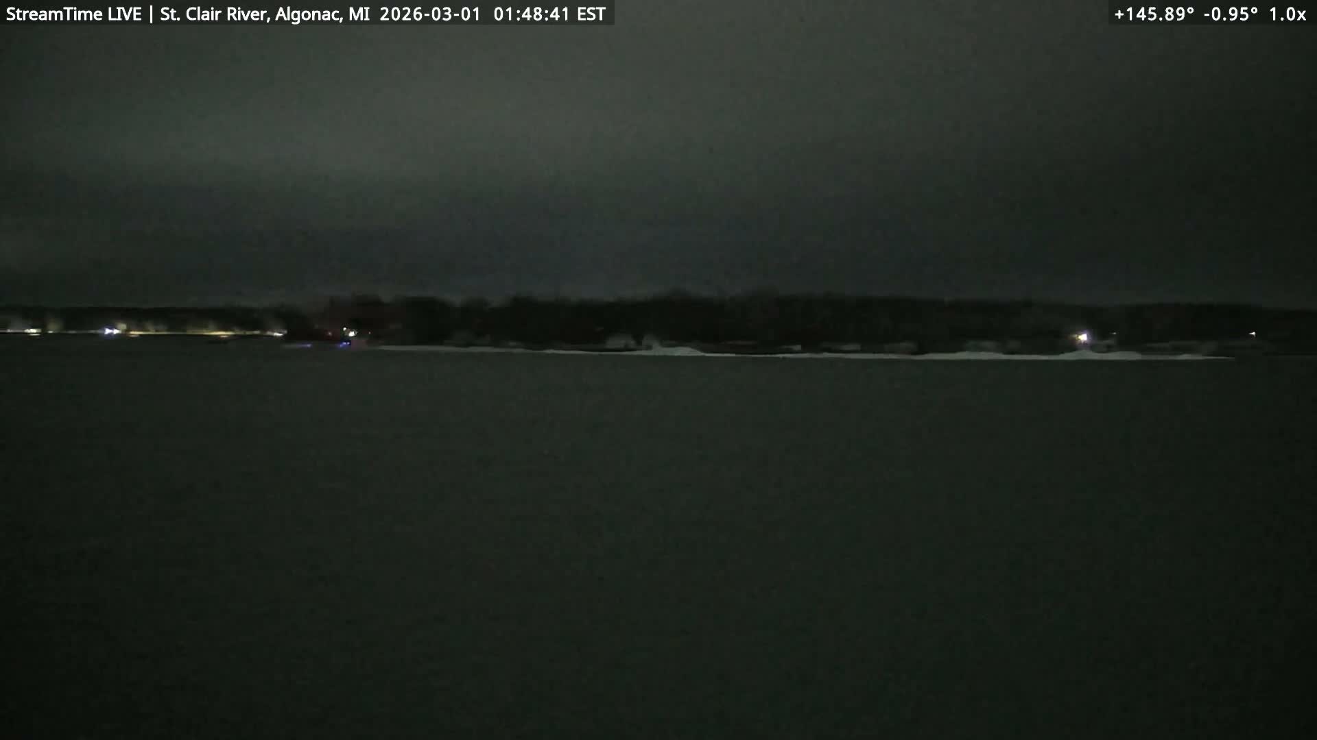 Algonac Village & St. Clair River & USA - Canada Border View Live Cam - Algonac, St. Clair, Michigan, USA
