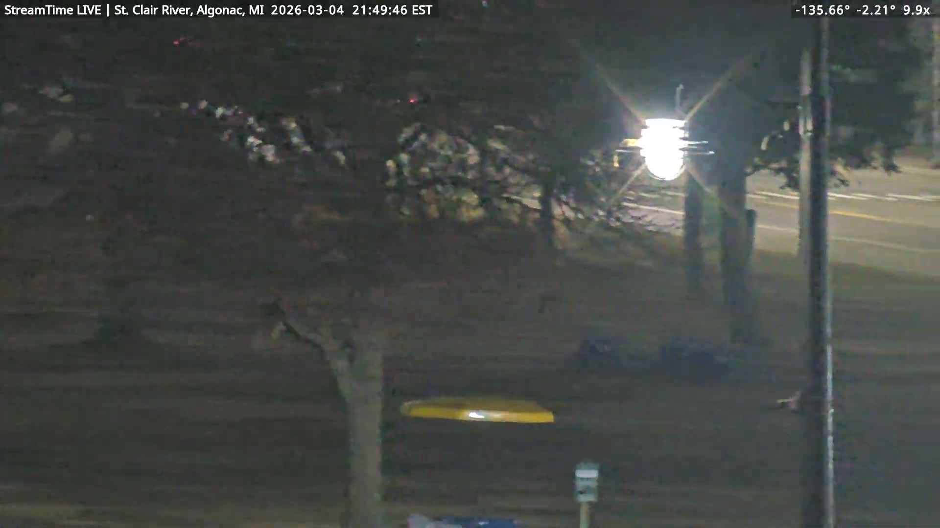 Algonac Village & St. Clair River & USA - Canada Border View Live Cam - Algonac, St. Clair, Michigan, USA
