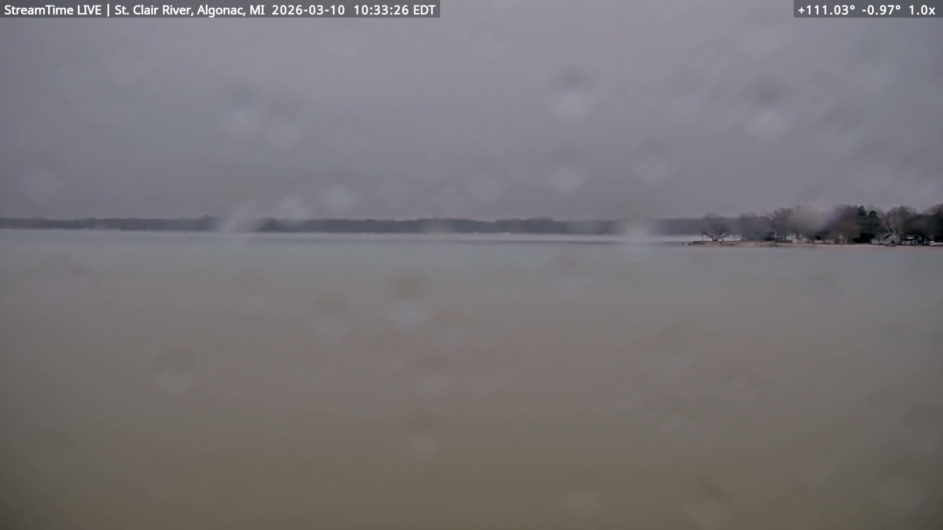 Algonac Village & St. Clair River & USA - Canada Border View Live Cam - Algonac, St. Clair, Michigan, USA