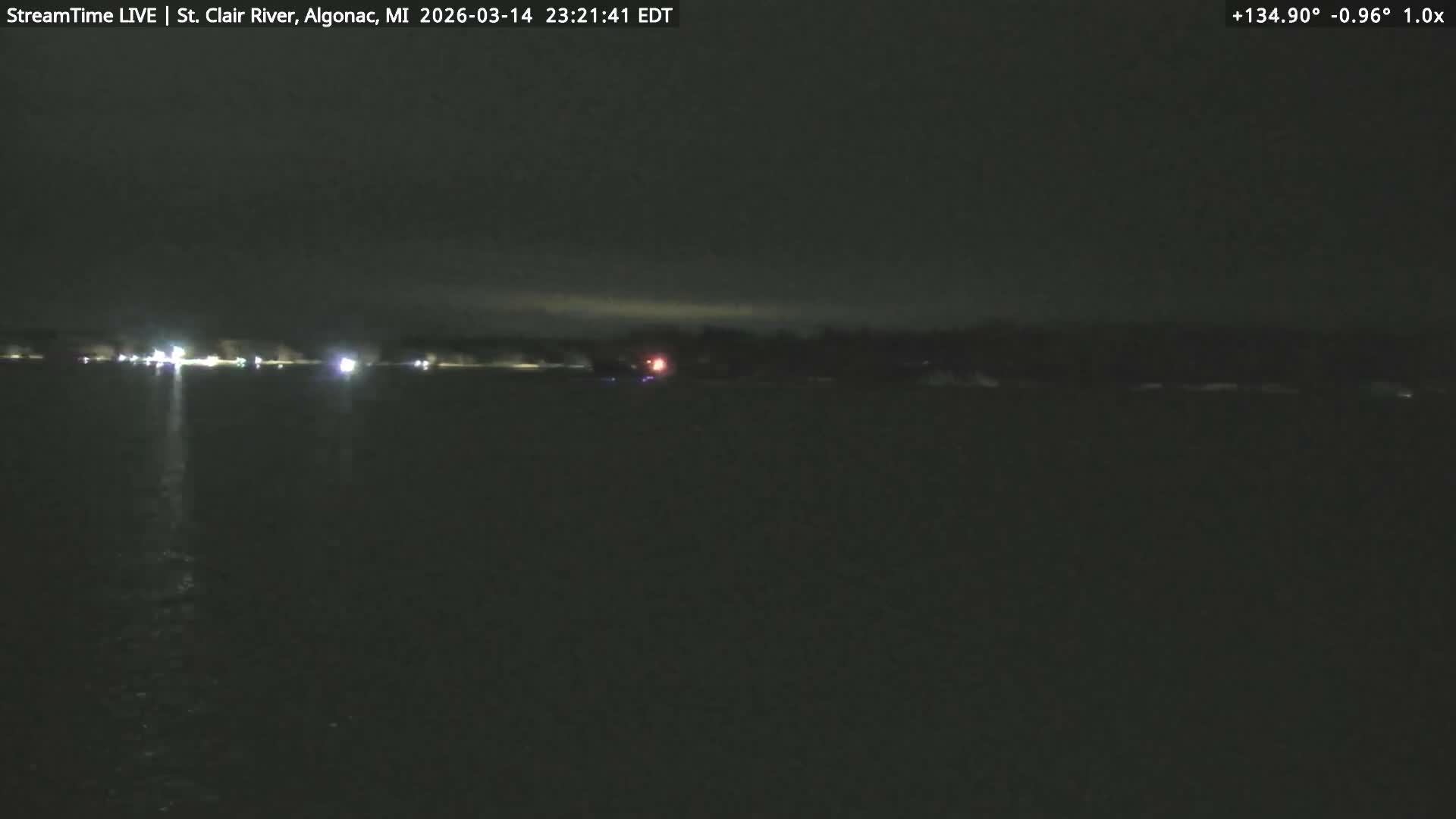 Algonac Village & St. Clair River & USA - Canada Border View Live Cam - Algonac, St. Clair, Michigan, USA
