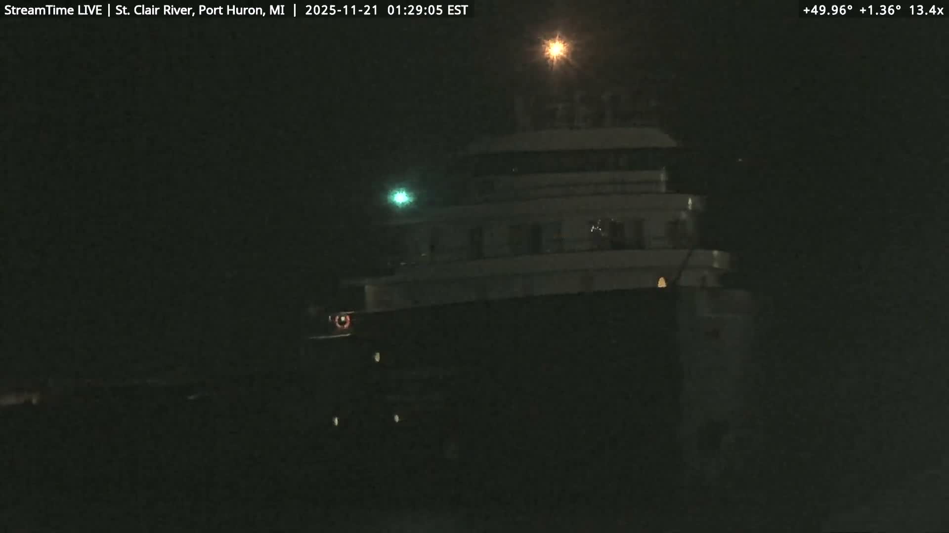 USA-Canada Border Blue Water Bridge, Port Huron USA & Sarnia / Point Edward Ontario, Canada View from St. Clair River - Port Huron, St. Clair, Michigan, USA