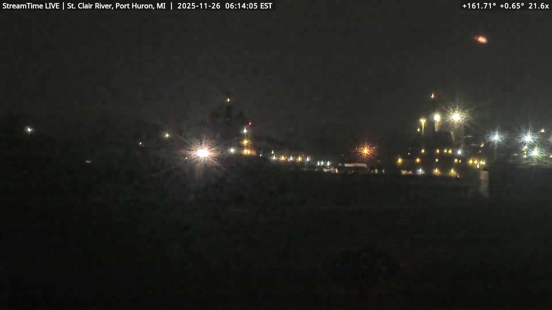 USA-Canada Border Blue Water Bridge, Port Huron USA & Sarnia / Point Edward Ontario, Canada View from St. Clair River - Port Huron, St. Clair, Michigan, USA