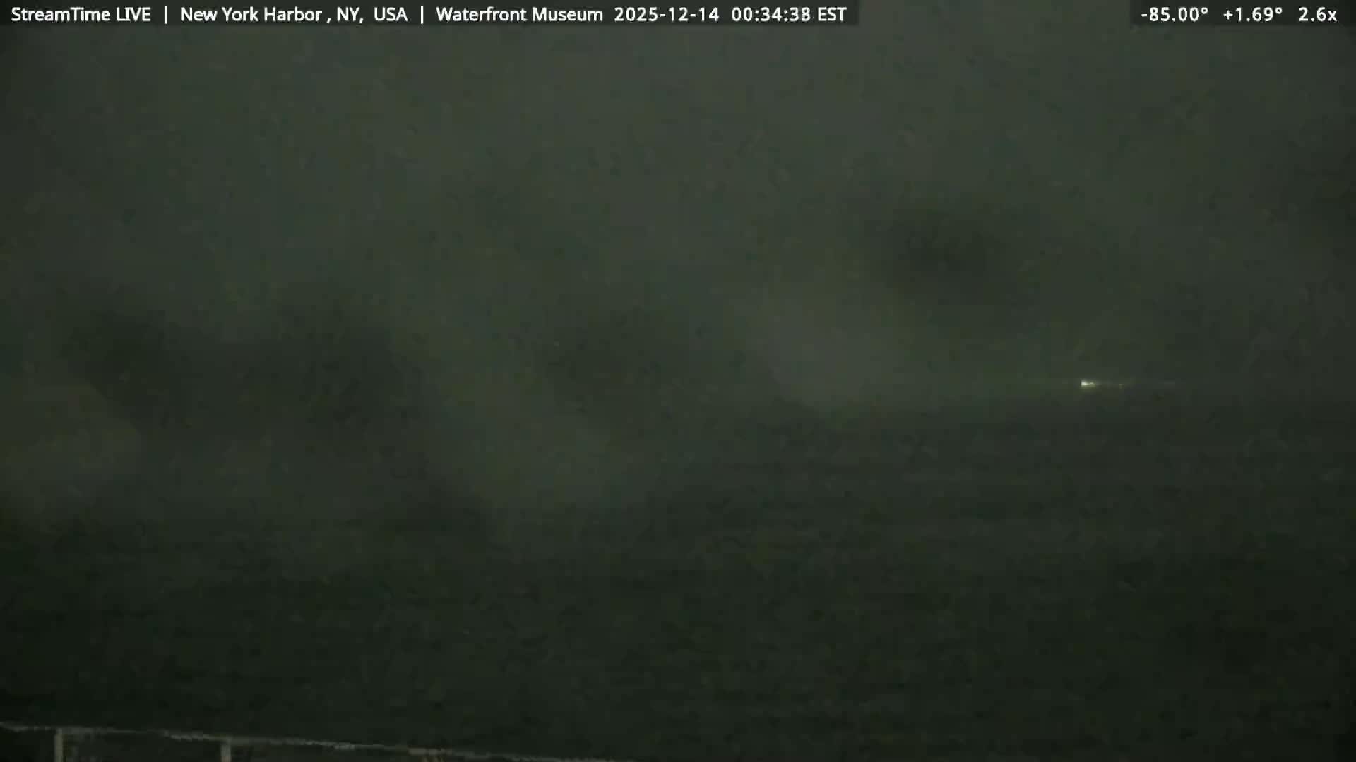 New York City Silhouette& Statue of Liberty View  from New York Bay Live Cam - Brooklyn, New York City, New York, USA
