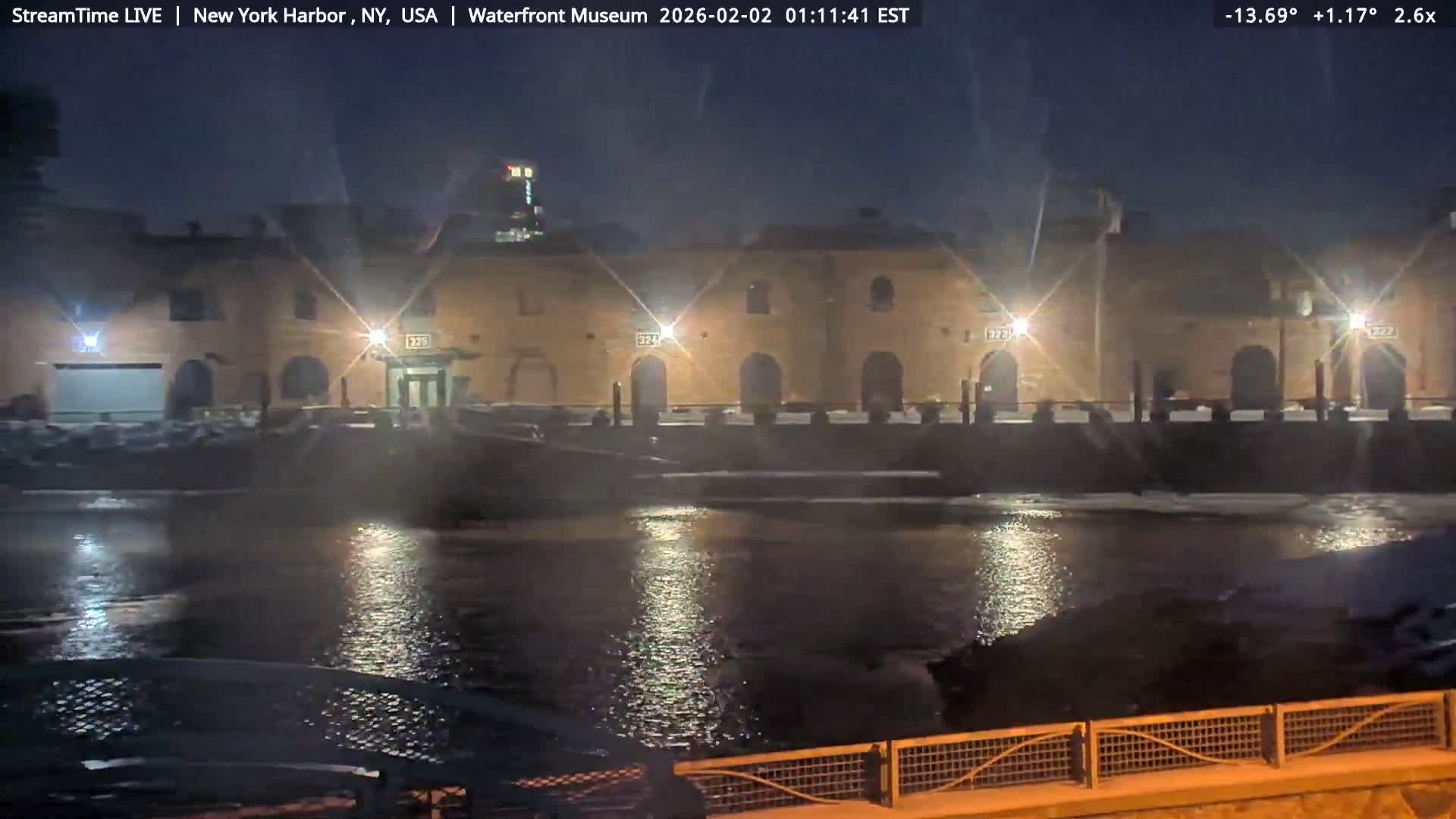 New York City Silhouette& Statue of Liberty View  from New York Bay Live Cam - Brooklyn, New York City, New York, USA