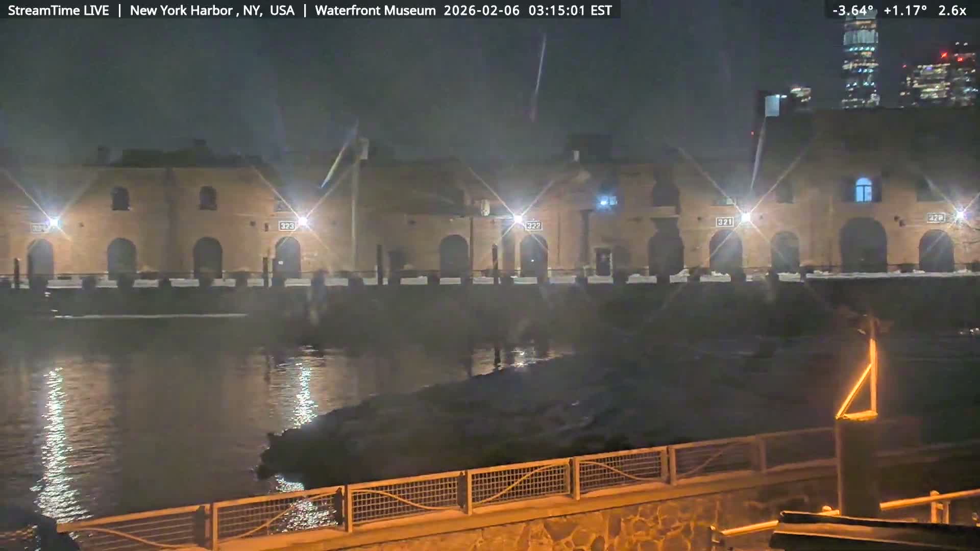 New York City Silhouette& Statue of Liberty View  from New York Bay Live Cam - Brooklyn, New York City, New York, USA