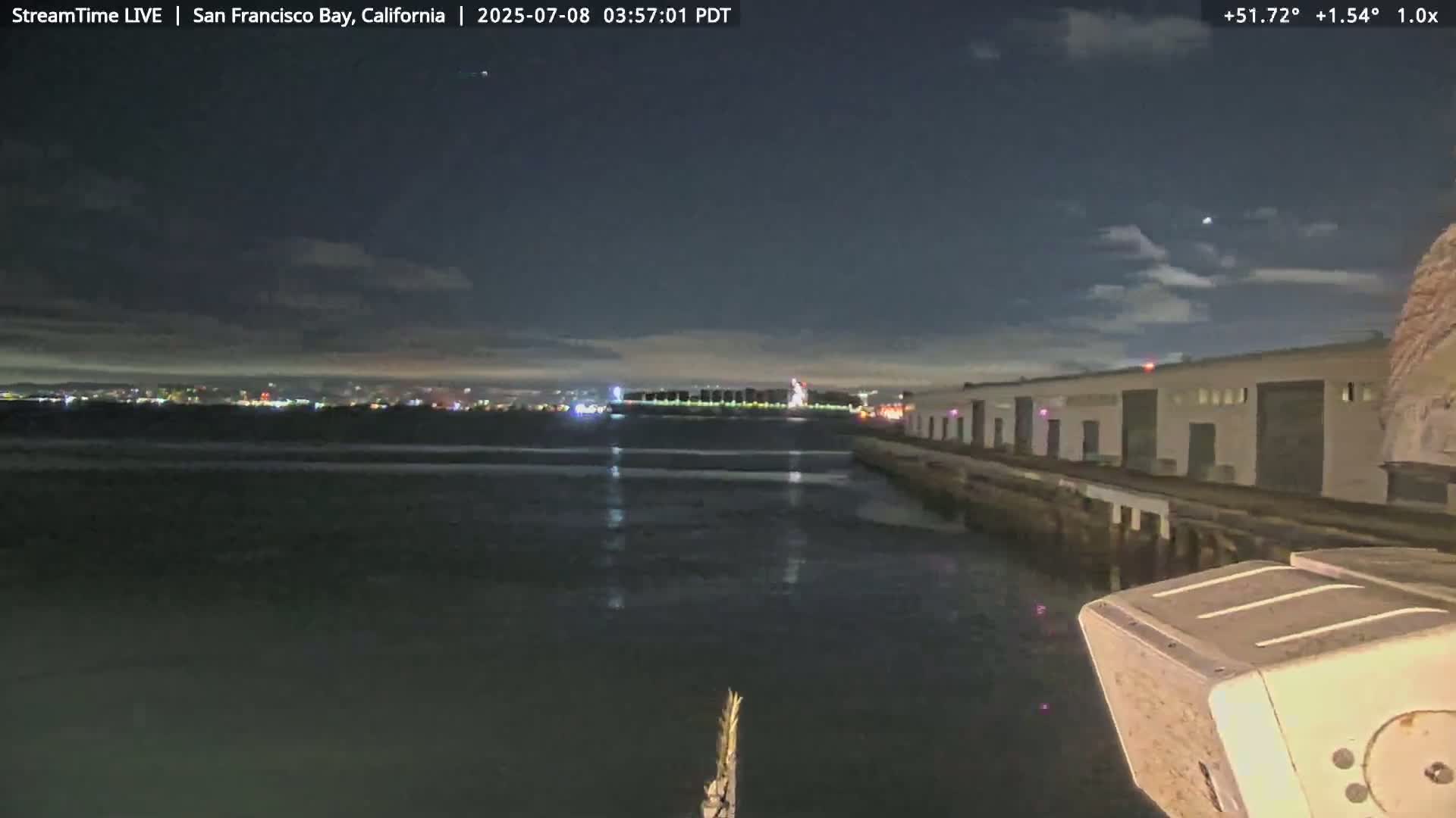 San Francisco City & San Francisco Bay Area (Oakland - Hayward) from Pier 23 Panoramic Live Cam - San Francisco, San Francisco Bay Area, California, USA