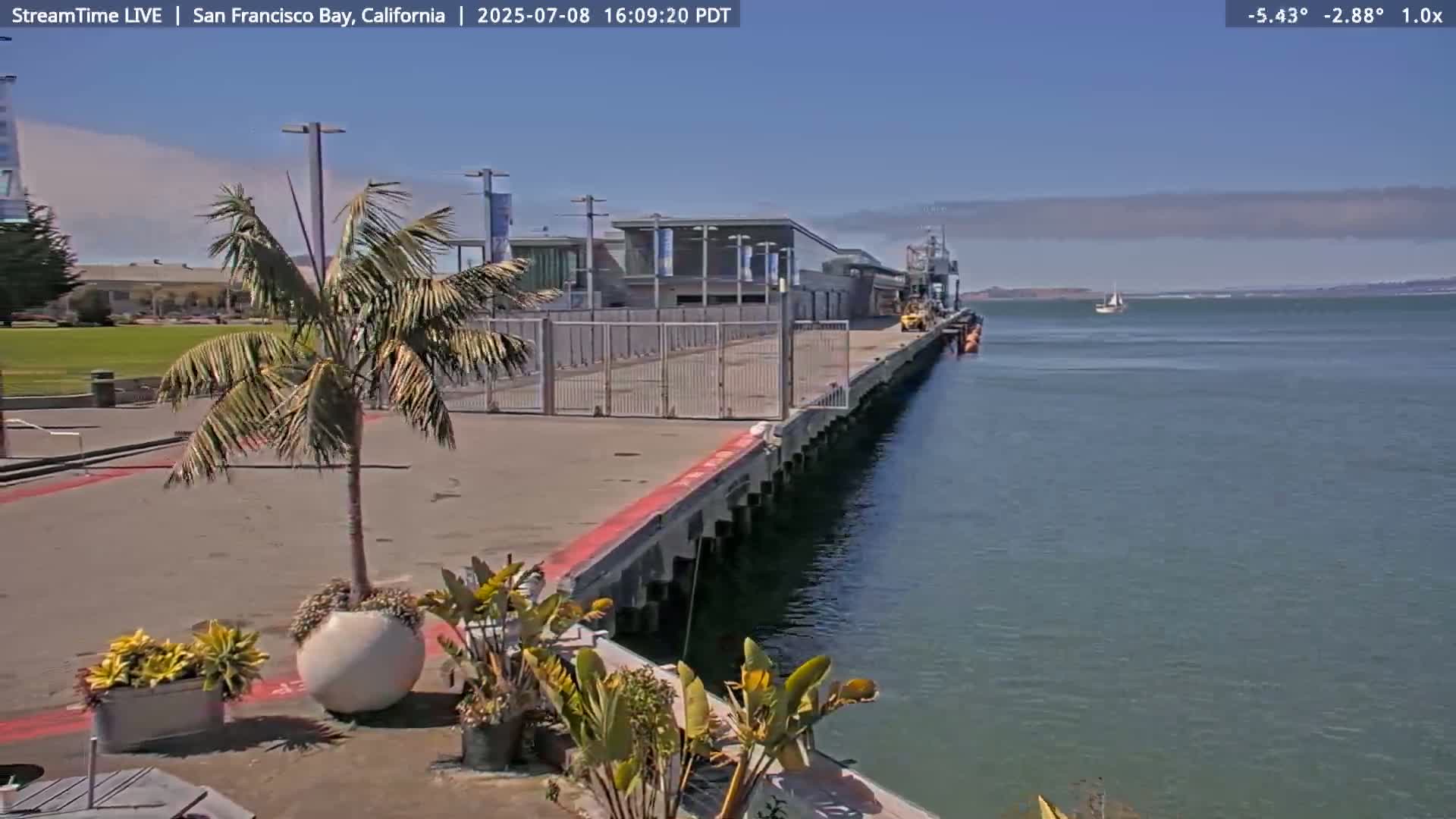 San Francisco City & San Francisco Bay Area (Oakland - Hayward) from Pier 23 Panoramic Live Cam - San Francisco, San Francisco Bay Area, California, USA