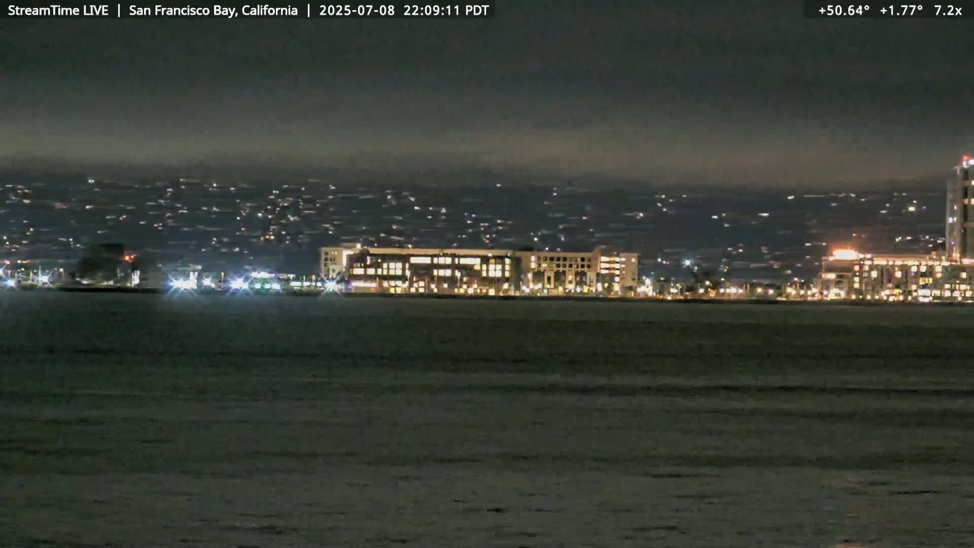 San Francisco City & San Francisco Bay Area (Oakland - Hayward) from Pier 23 Panoramic Live Cam - San Francisco, San Francisco Bay Area, California, USA