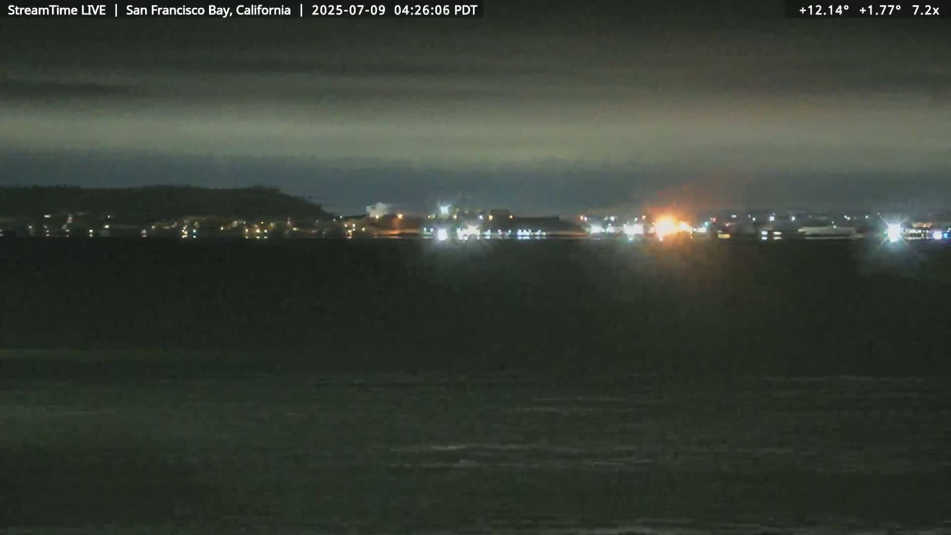 San Francisco City & San Francisco Bay Area (Oakland - Hayward) from Pier 23 Panoramic Live Cam - San Francisco, San Francisco Bay Area, California, USA