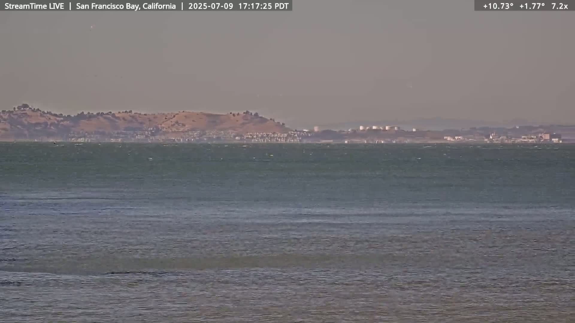 San Francisco City & San Francisco Bay Area (Oakland - Hayward) from Pier 23 Panoramic Live Cam - San Francisco, San Francisco Bay Area, California, USA