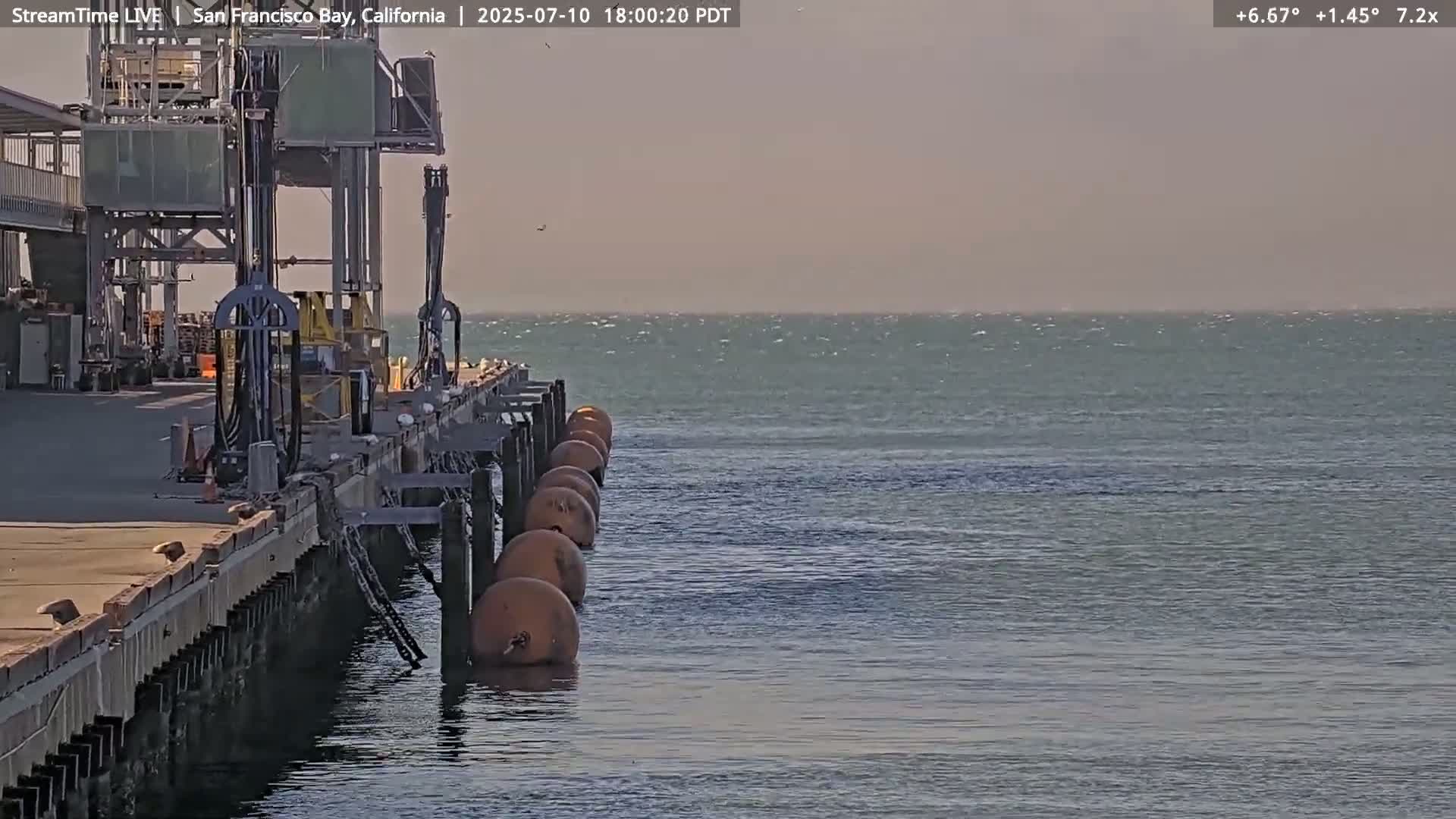 San Francisco City & San Francisco Bay Area (Oakland - Hayward) from Pier 23 Panoramic Live Cam - San Francisco, San Francisco Bay Area, California, USA