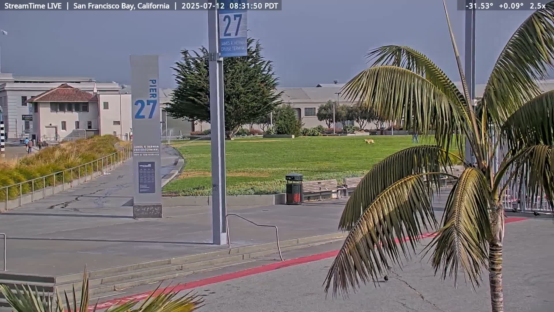 San Francisco City & San Francisco Bay Area (Oakland - Hayward) from Pier 23 Panoramic Live Cam - San Francisco, San Francisco Bay Area, California, USA