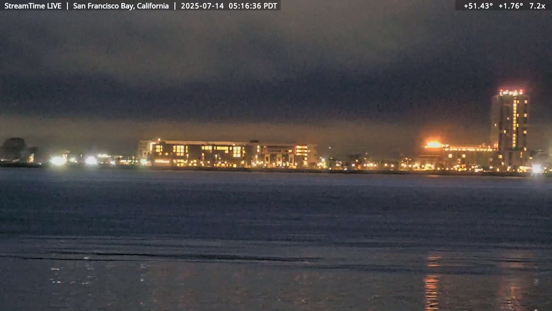San Francisco City & San Francisco Bay Area (Oakland - Hayward) from Pier 23 Panoramic Live Cam - San Francisco, San Francisco Bay Area, California, USA