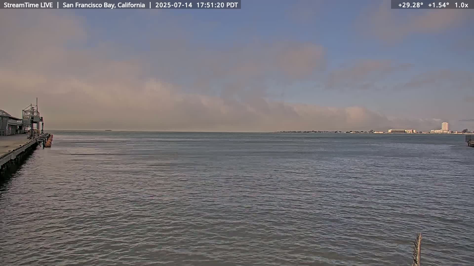San Francisco City & San Francisco Bay Area (Oakland - Hayward) from Pier 23 Panoramic Live Cam - San Francisco, San Francisco Bay Area, California, USA