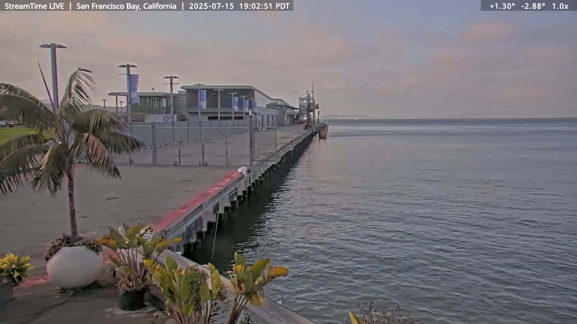 San Francisco City & San Francisco Bay Area (Oakland - Hayward) from Pier 23 Panoramic Live Cam - San Francisco, San Francisco Bay Area, California, USA