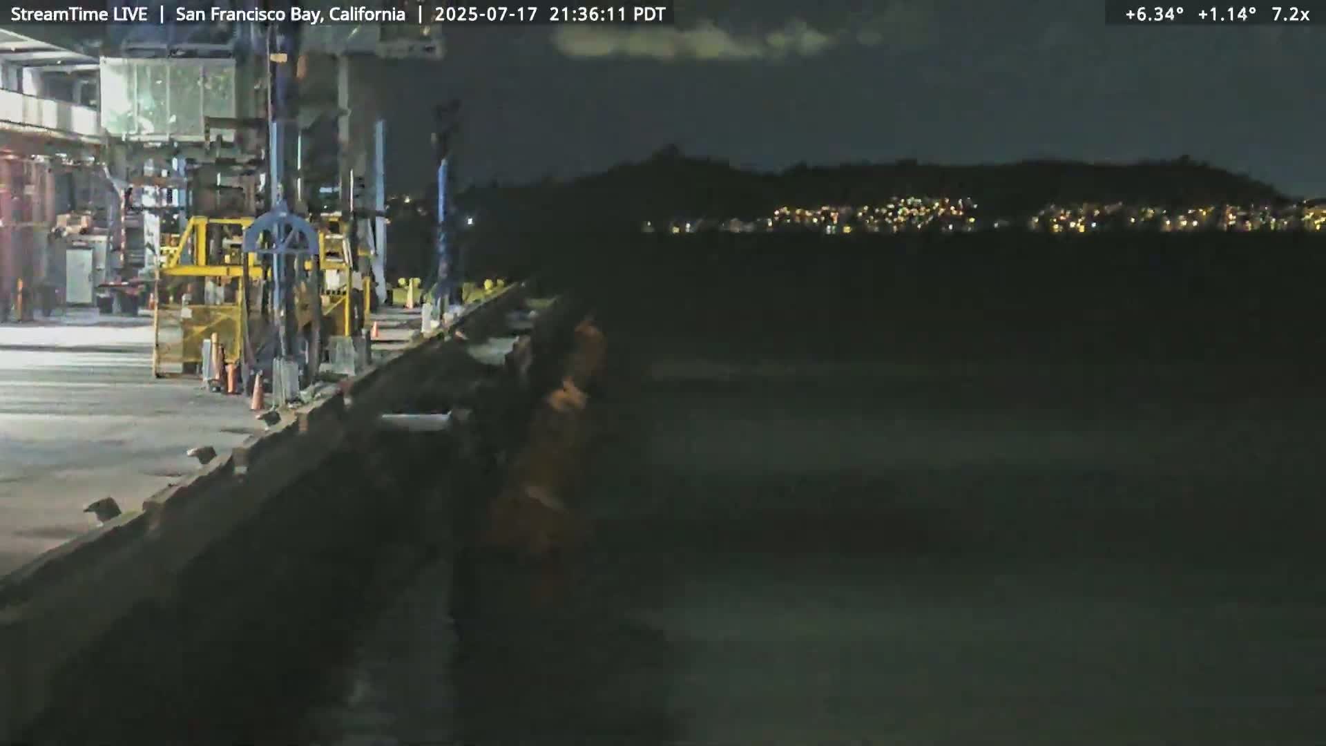 San Francisco City & San Francisco Bay Area (Oakland - Hayward) from Pier 23 Panoramic Live Cam - San Francisco, San Francisco Bay Area, California, USA