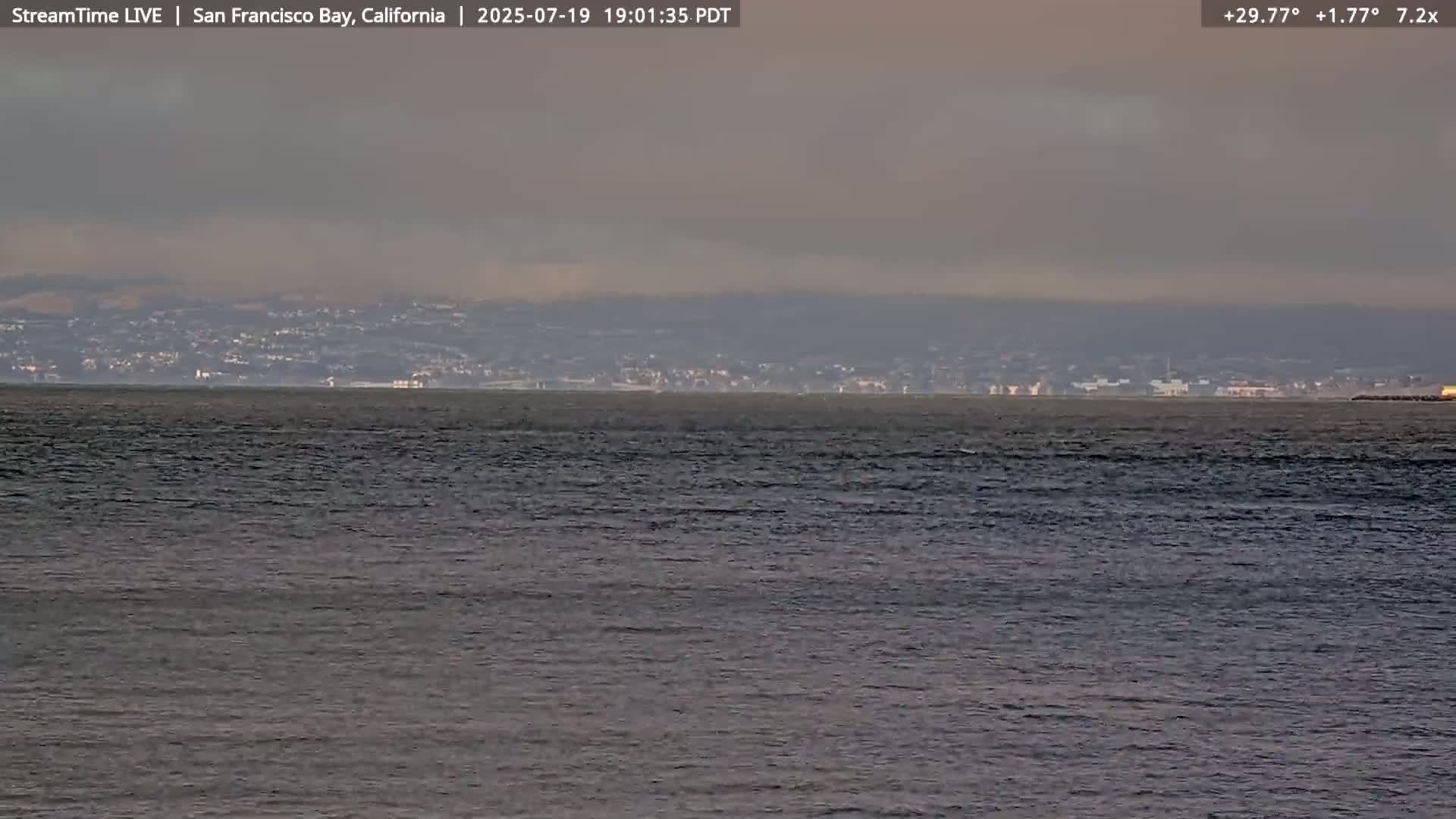 San Francisco City & San Francisco Bay Area (Oakland - Hayward) from Pier 23 Panoramic Live Cam - San Francisco, San Francisco Bay Area, California, USA