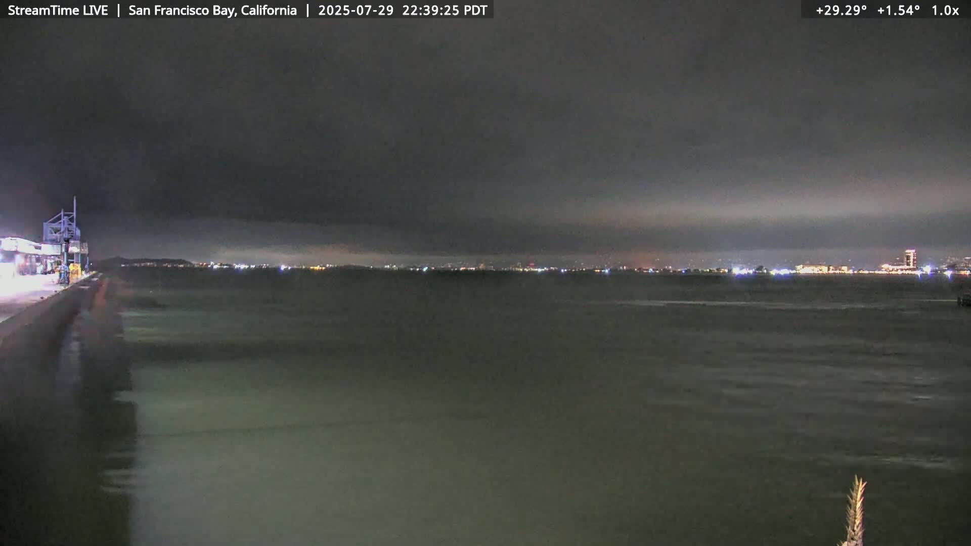 San Francisco City & San Francisco Bay Area (Oakland - Hayward) from Pier 23 Panoramic Live Cam - San Francisco, San Francisco Bay Area, California, USA