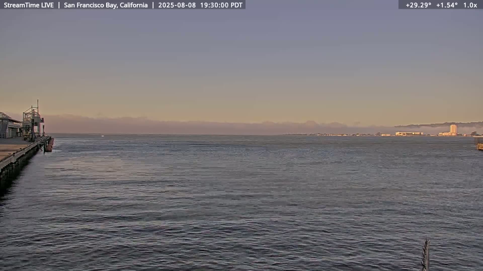 San Francisco City & San Francisco Bay Area (Oakland - Hayward) from Pier 23 Panoramic Live Cam - San Francisco, San Francisco Bay Area, California, USA