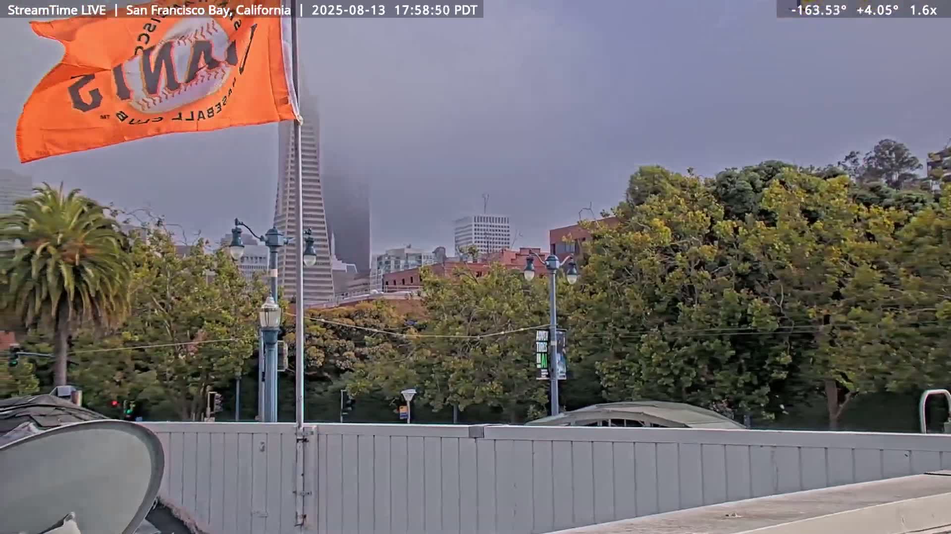 San Francisco City & San Francisco Bay Area (Oakland - Hayward) from Pier 23 Panoramic Live Cam - San Francisco, San Francisco Bay Area, California, USA