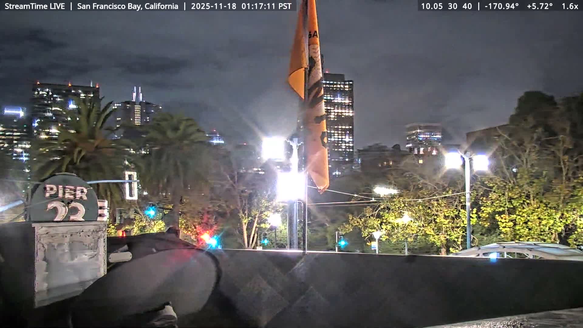 San Francisco City & San Francisco Bay Area (Oakland - Hayward) from Pier 23 Panoramic Live Cam - San Francisco, San Francisco Bay Area, California, USA