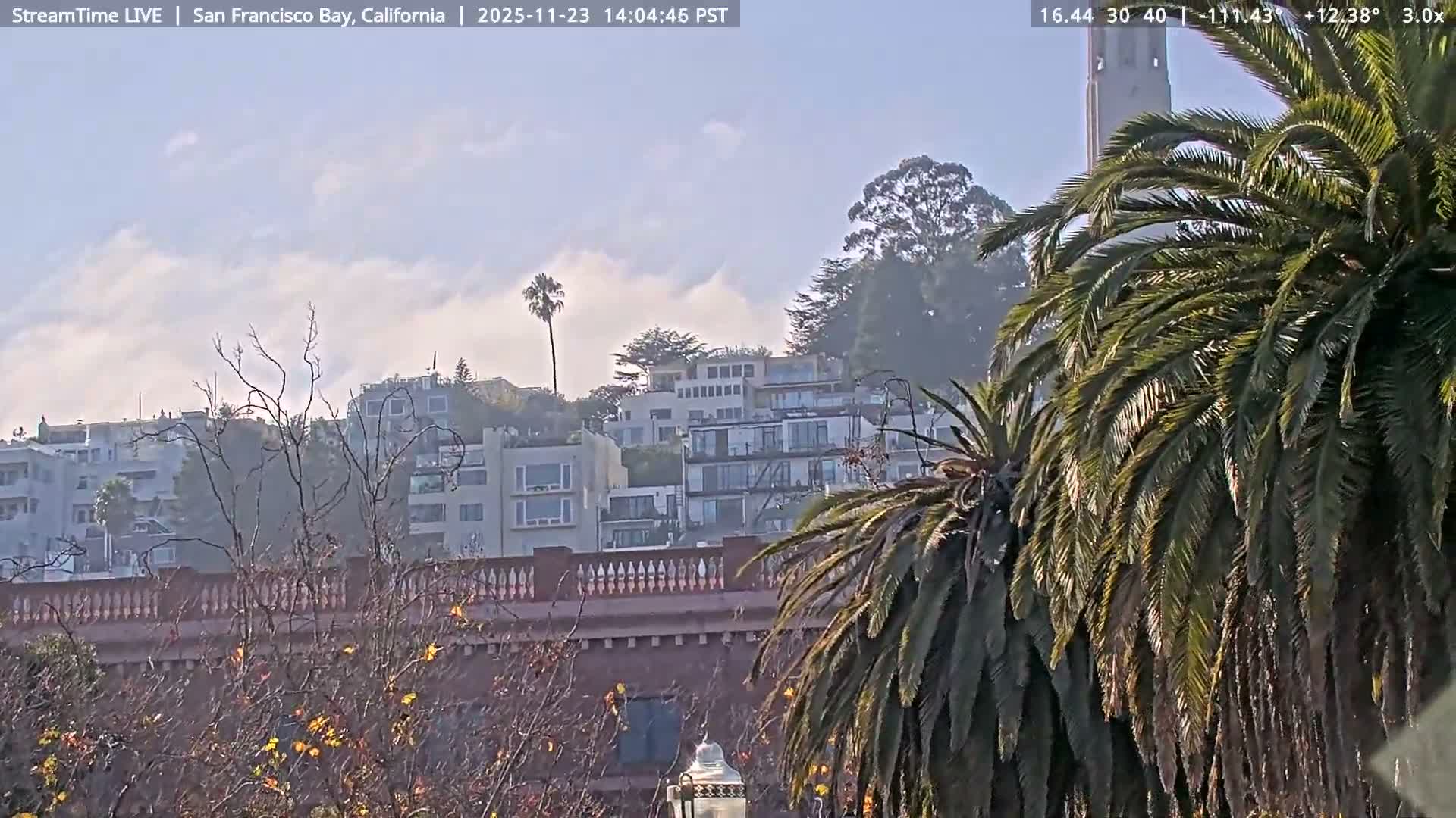 San Francisco City & San Francisco Bay Area (Oakland - Hayward) from Pier 23 Panoramic Live Cam - San Francisco, San Francisco Bay Area, California, USA