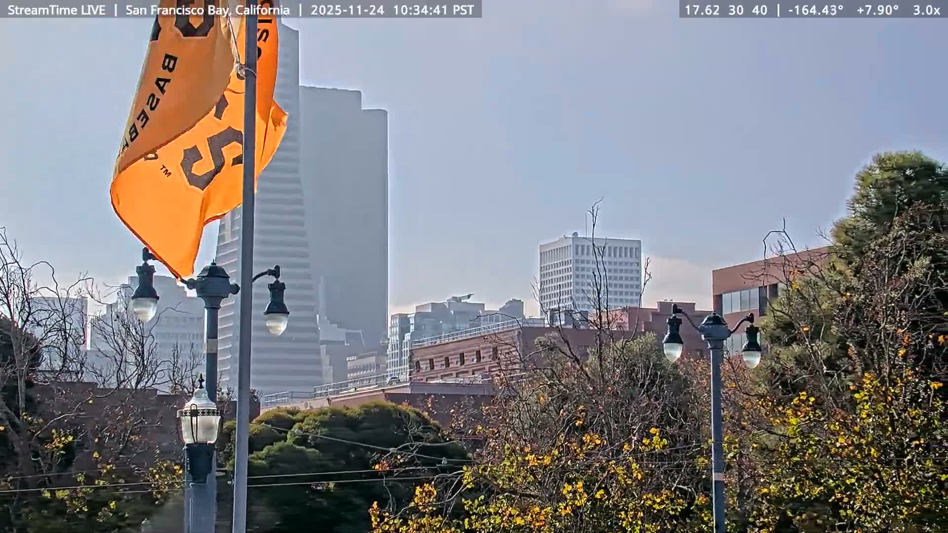 San Francisco City & San Francisco Bay Area (Oakland - Hayward) from Pier 23 Panoramic Live Cam - San Francisco, San Francisco Bay Area, California, USA