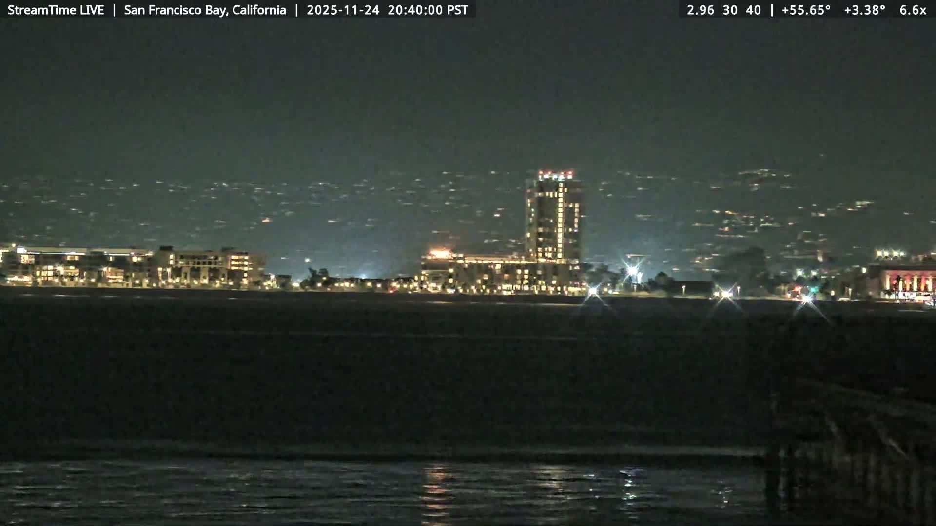 San Francisco City & San Francisco Bay Area (Oakland - Hayward) from Pier 23 Panoramic Live Cam - San Francisco, San Francisco Bay Area, California, USA
