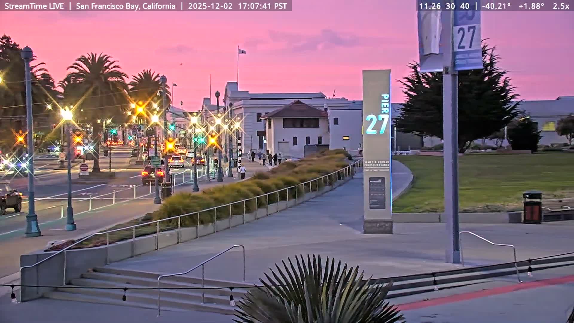 San Francisco City & San Francisco Bay Area (Oakland - Hayward) from Pier 23 Panoramic Live Cam - San Francisco, San Francisco Bay Area, California, USA