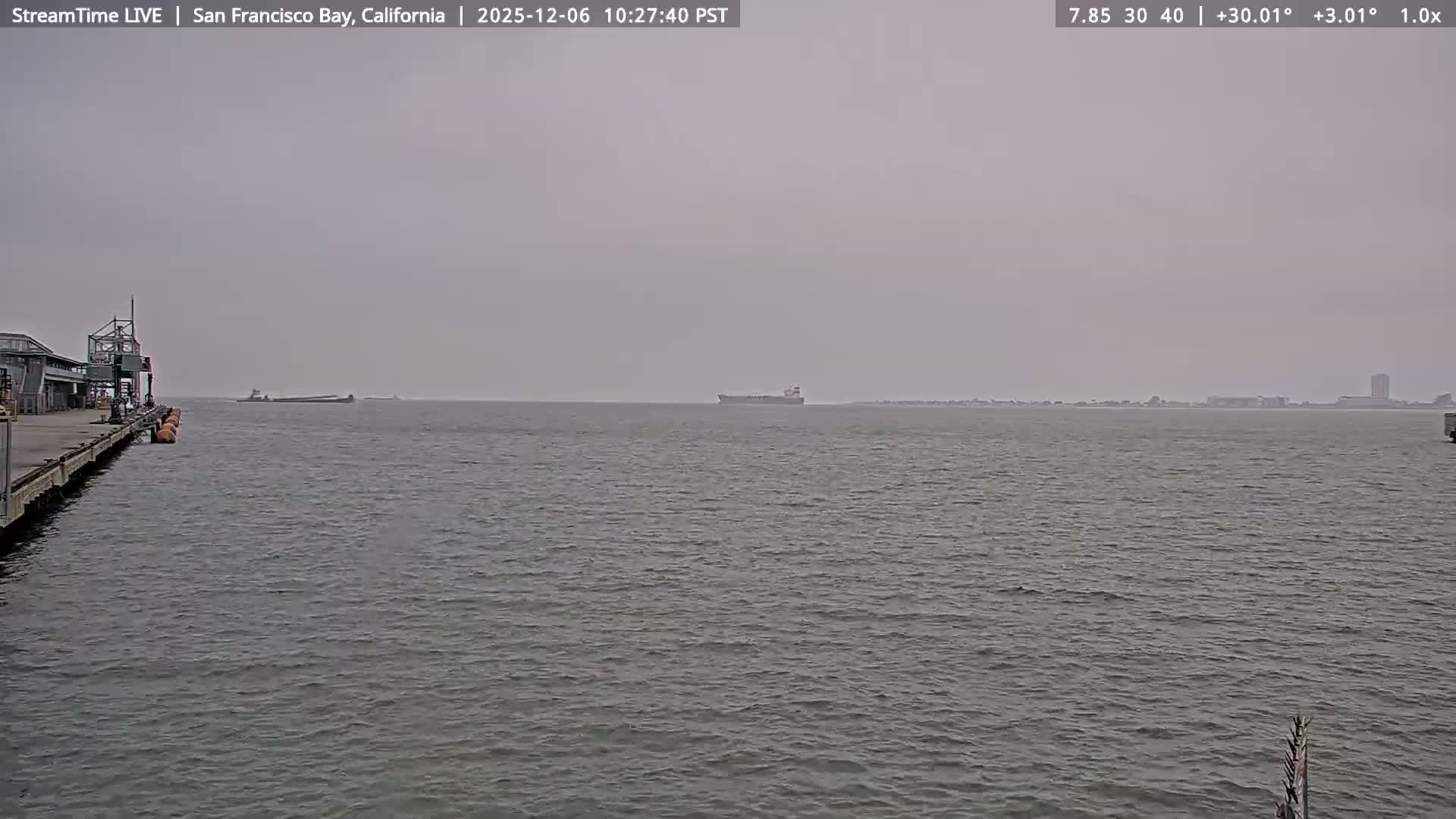 San Francisco City & San Francisco Bay Area (Oakland - Hayward) from Pier 23 Panoramic Live Cam - San Francisco, San Francisco Bay Area, California, USA