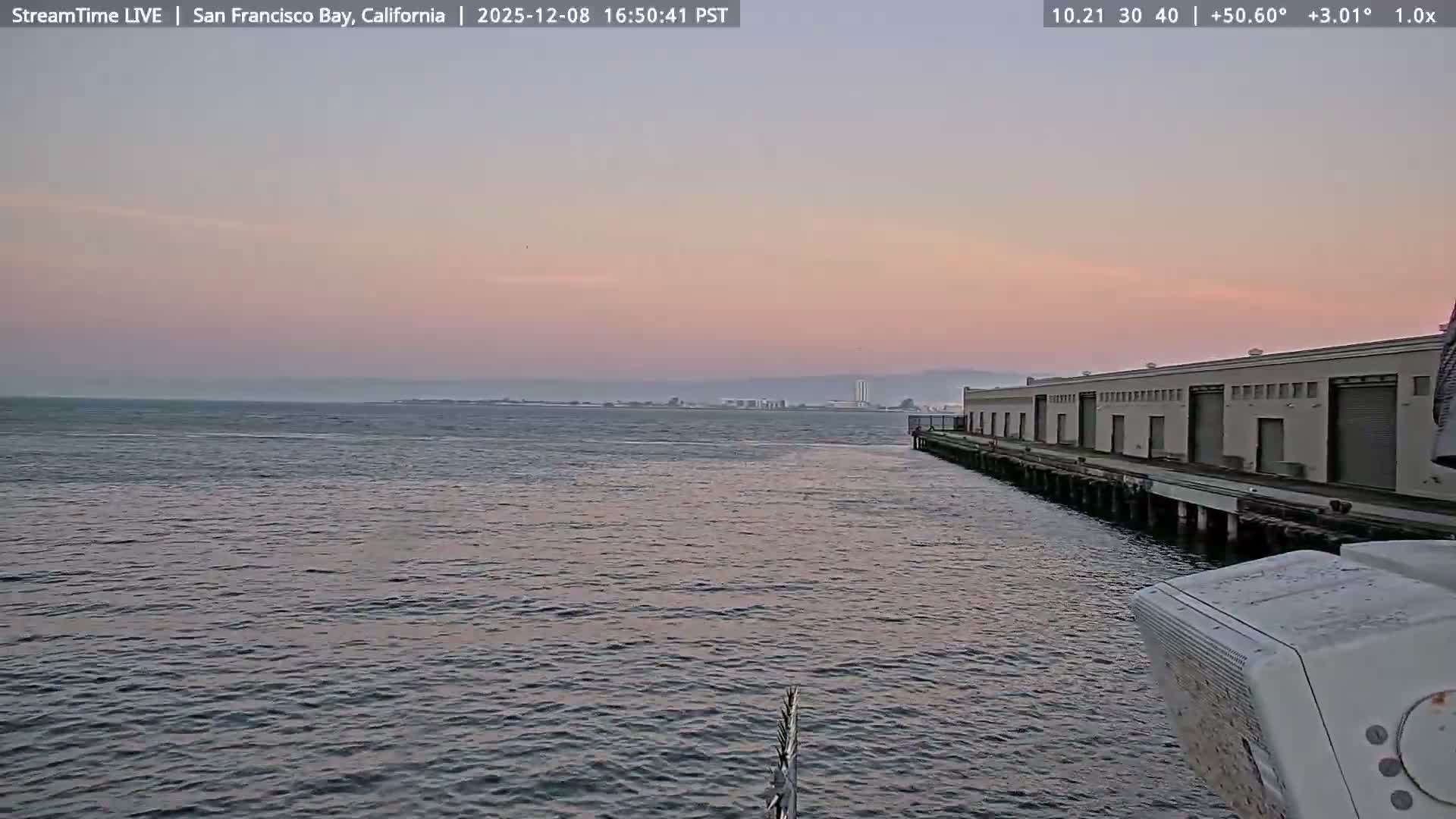 San Francisco City & San Francisco Bay Area (Oakland - Hayward) from Pier 23 Panoramic Live Cam - San Francisco, San Francisco Bay Area, California, USA