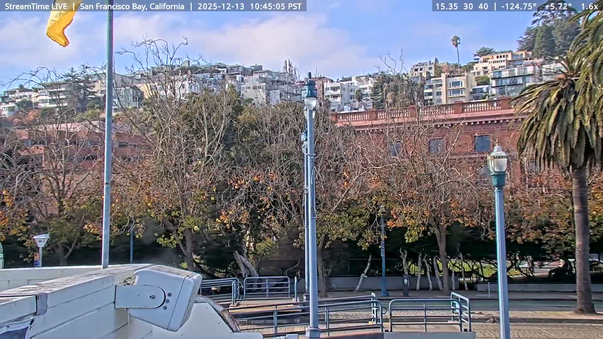 San Francisco City & San Francisco Bay Area (Oakland - Hayward) from Pier 23 Panoramic Live Cam - San Francisco, San Francisco Bay Area, California, USA