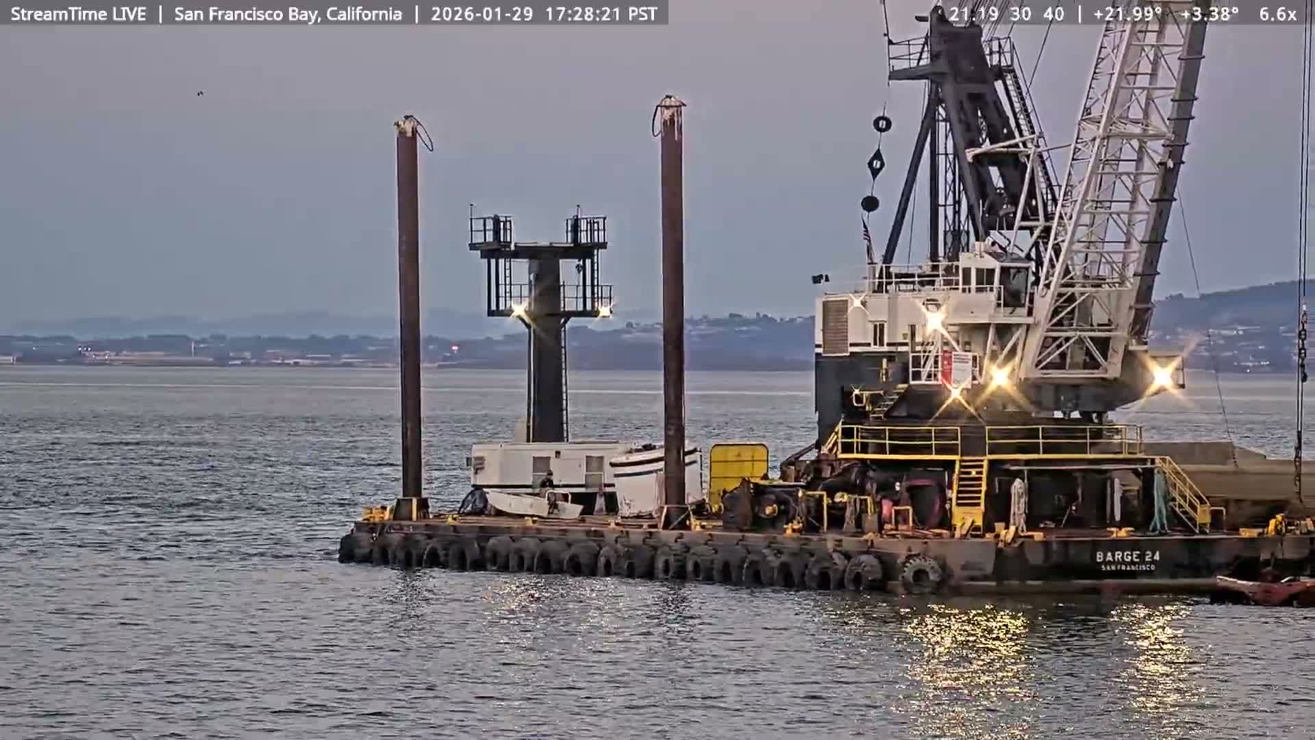 San Francisco City & San Francisco Bay Area (Oakland - Hayward) from Pier 23 Panoramic Live Cam - San Francisco, San Francisco Bay Area, California, USA
