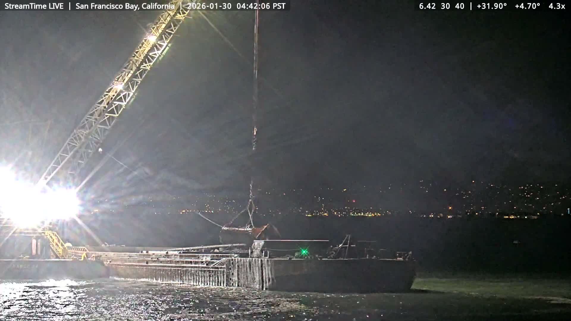 San Francisco City & San Francisco Bay Area (Oakland - Hayward) from Pier 23 Panoramic Live Cam - San Francisco, San Francisco Bay Area, California, USA