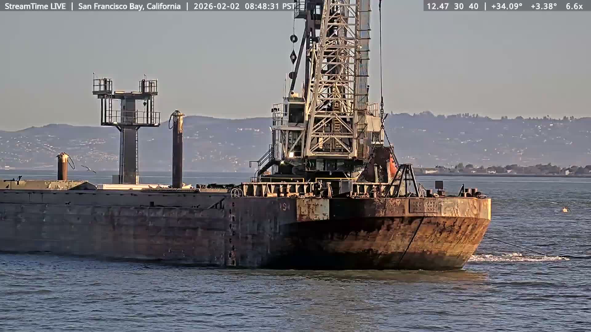 San Francisco City & San Francisco Bay Area (Oakland - Hayward) from Pier 23 Panoramic Live Cam - San Francisco, San Francisco Bay Area, California, USA