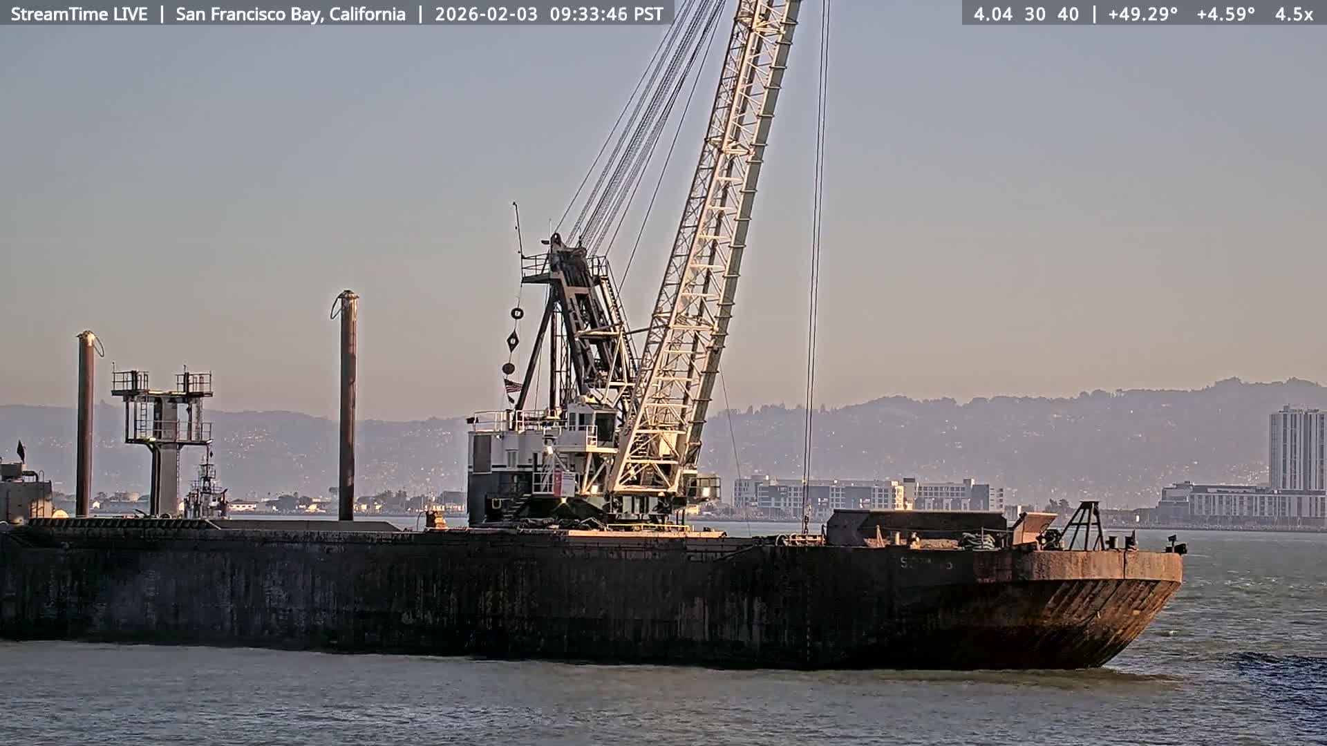 San Francisco City & San Francisco Bay Area (Oakland - Hayward) from Pier 23 Panoramic Live Cam - San Francisco, San Francisco Bay Area, California, USA