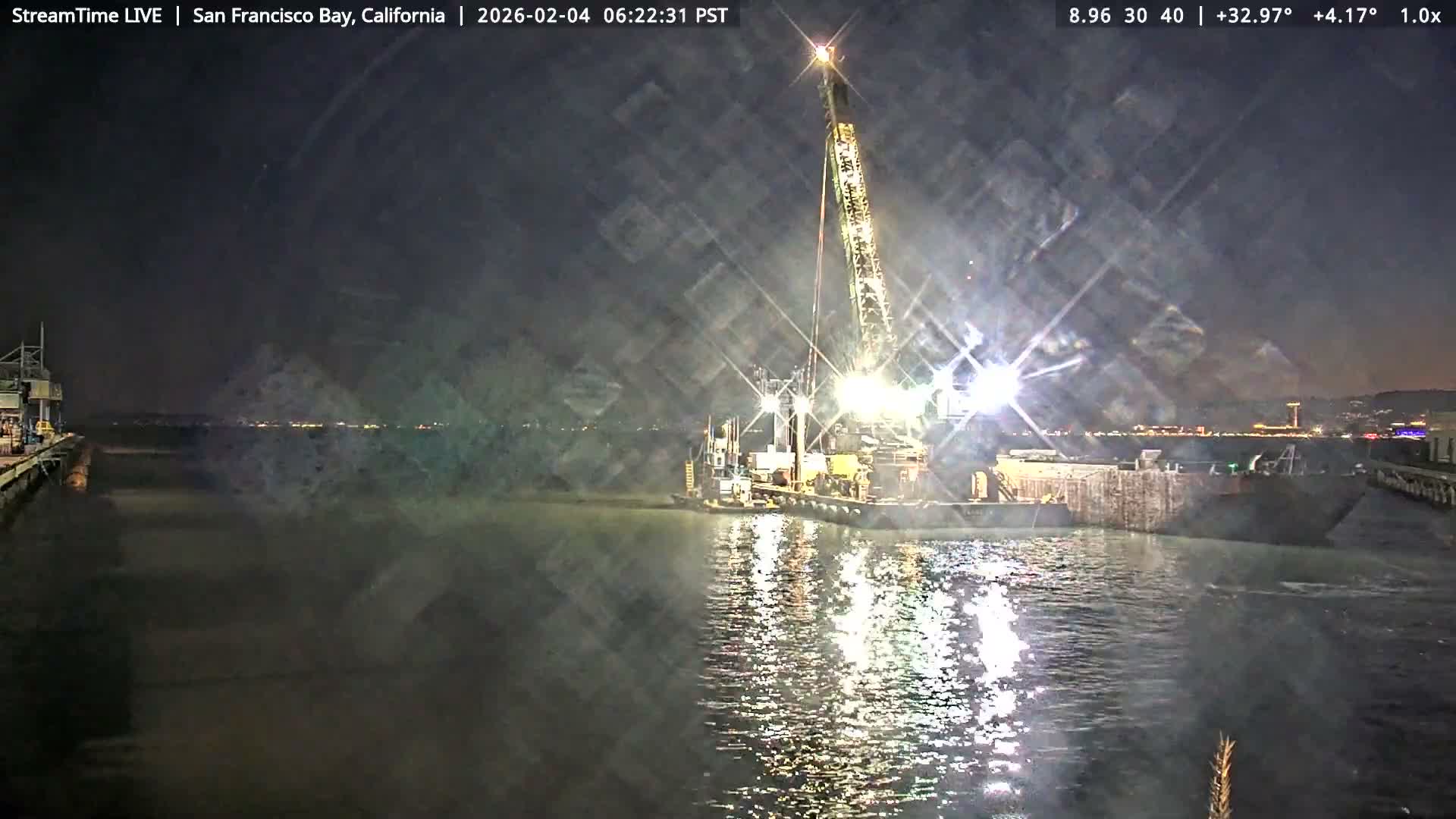 San Francisco City & San Francisco Bay Area (Oakland - Hayward) from Pier 23 Panoramic Live Cam - San Francisco, San Francisco Bay Area, California, USA
