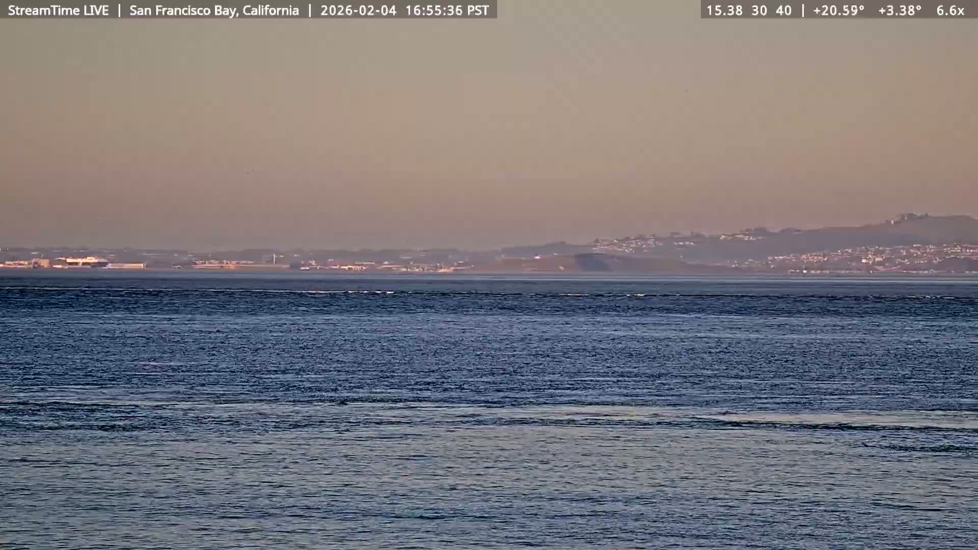 San Francisco City & San Francisco Bay Area (Oakland - Hayward) from Pier 23 Panoramic Live Cam - San Francisco, San Francisco Bay Area, California, USA