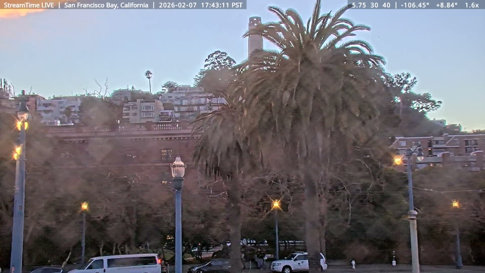 San Francisco City & San Francisco Bay Area (Oakland - Hayward) from Pier 23 Panoramic Live Cam - San Francisco, San Francisco Bay Area, California, USA