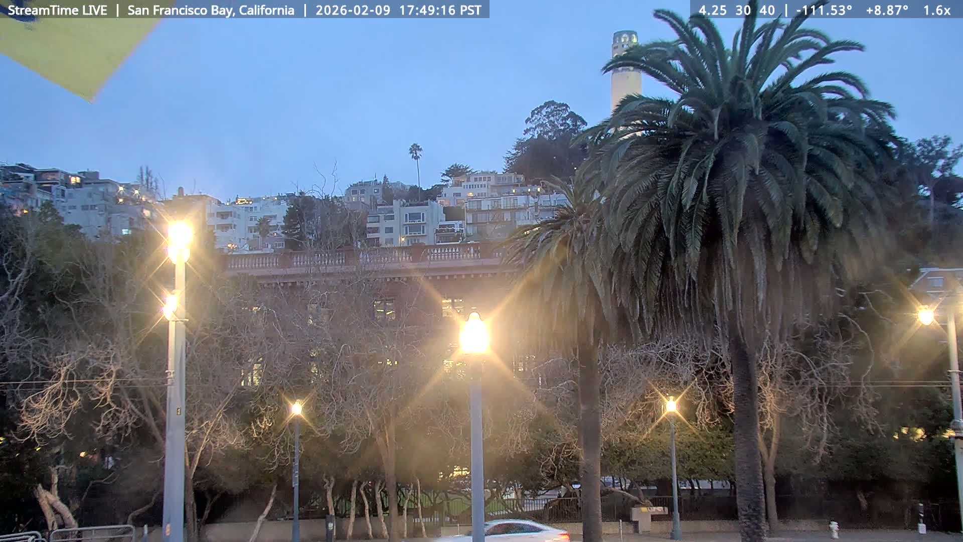 San Francisco City & San Francisco Bay Area (Oakland - Hayward) from Pier 23 Panoramic Live Cam - San Francisco, San Francisco Bay Area, California, USA