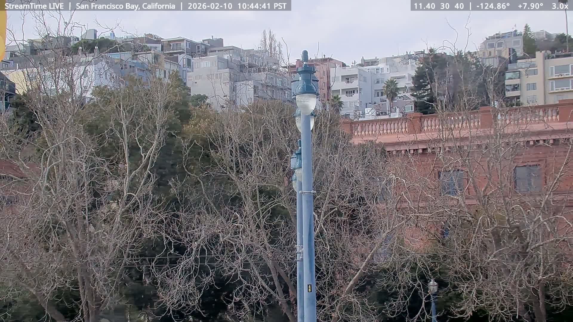San Francisco City & San Francisco Bay Area (Oakland - Hayward) from Pier 23 Panoramic Live Cam - San Francisco, San Francisco Bay Area, California, USA