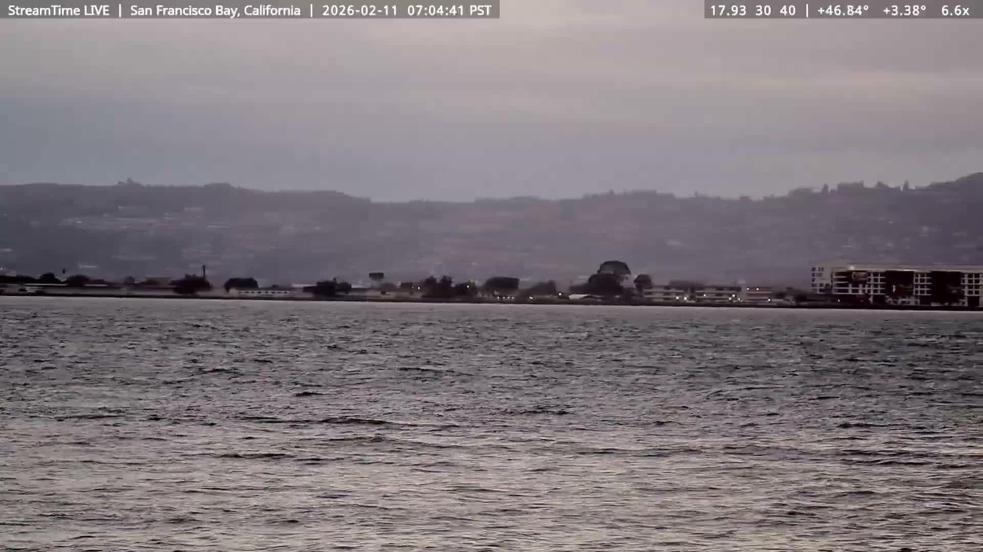 San Francisco City & San Francisco Bay Area (Oakland - Hayward) from Pier 23 Panoramic Live Cam - San Francisco, San Francisco Bay Area, California, USA