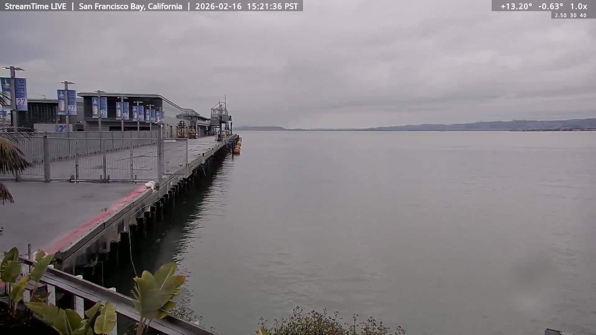 San Francisco City & San Francisco Bay Area (Oakland - Hayward) from Pier 23 Panoramic Live Cam - San Francisco, San Francisco Bay Area, California, USA