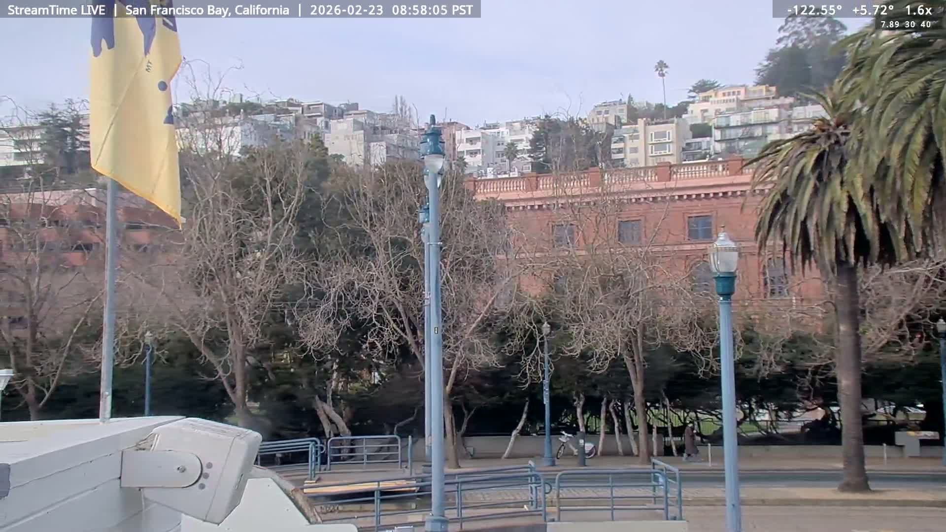San Francisco City & San Francisco Bay Area (Oakland - Hayward) from Pier 23 Panoramic Live Cam - San Francisco, San Francisco Bay Area, California, USA