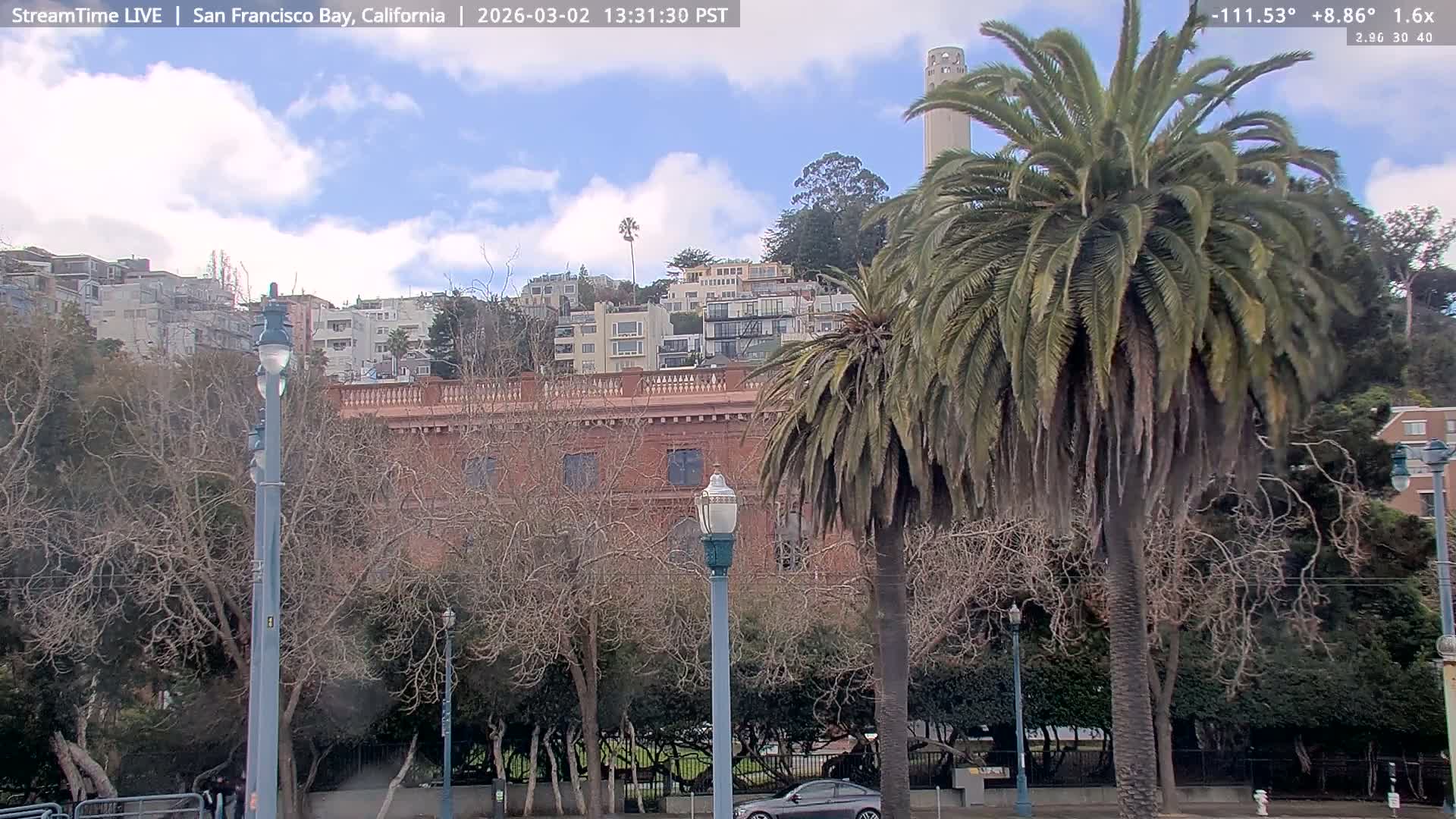 San Francisco City & San Francisco Bay Area (Oakland - Hayward) from Pier 23 Panoramic Live Cam - San Francisco, San Francisco Bay Area, California, USA