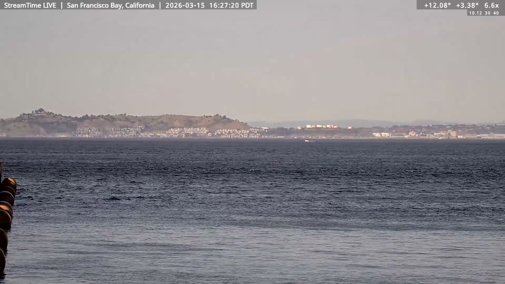 San Francisco City & San Francisco Bay Area (Oakland - Hayward) from Pier 23 Panoramic Live Cam - San Francisco, San Francisco Bay Area, California, USA