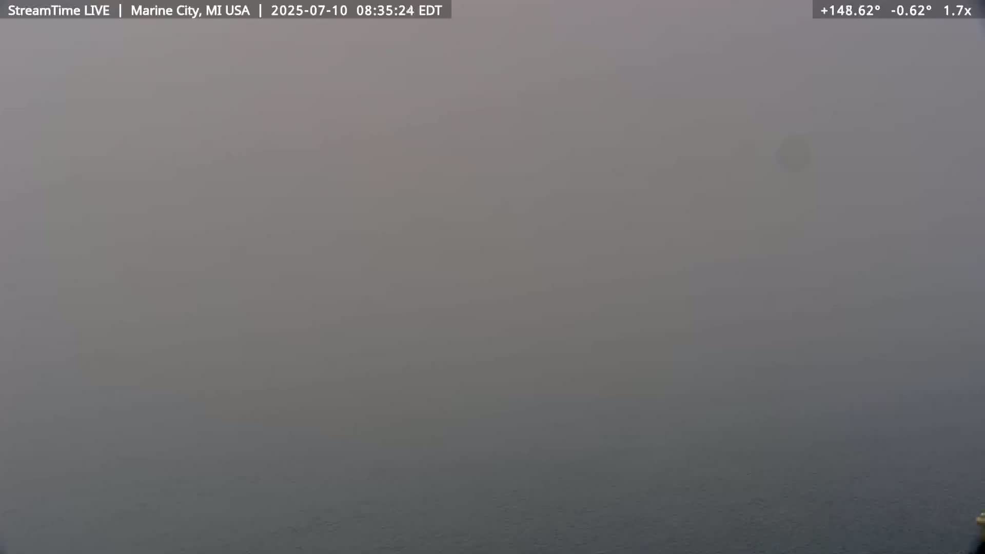 USA - Canada Border, Marine City Coast & St Clair River Live Cam - Marine City, St. Clair, Michigan, USA